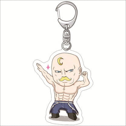 KeyChain Men Fullmetal Alchemist Key Chain Women Acrylic Key Ring Edward Elric Alphonse Pendant Winry Rockbell Party Kids Gift