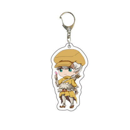 1 Pcs Kawaii Anime Dr. Stone Keychains Figure Senku Ishigami Acrylic Pendant Keyrings for Backpack Bag Toys Children Gifts