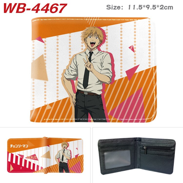 Chainsaw Man Wallets Cosplay Anime Makima Power Denji Pochita Cartoon Pu Wallet Short Coin Purse Card Holder