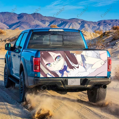 DanMachi Anime Truck Tailgate Sticker Decal Wrap Vinyl High-Definition Print Graphic Suitable for Pickup Trucks Weatherproof