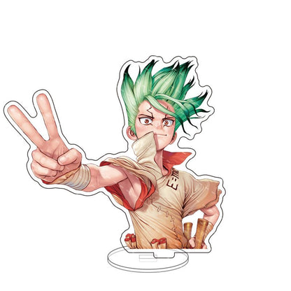 Anime Game Dr. Stone Acrylic Stand Action Figure Toy Ishigami Senkuu PVC Desktop Stand Model Toys Gift Cosply Beauty Collection