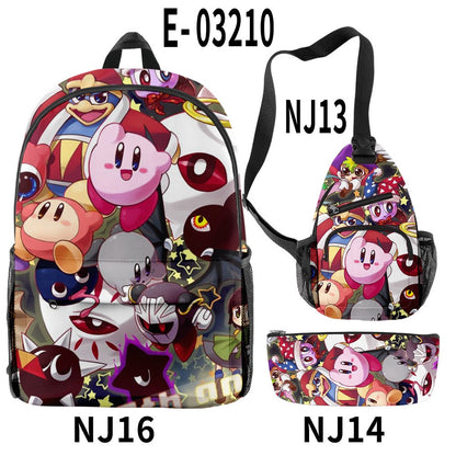 2023 NEW Anime Star Kabi Kirby Coin Purse 3D Children School Bags Kids Backpacks Kindergarten Chest Bag Crossbody Backpack