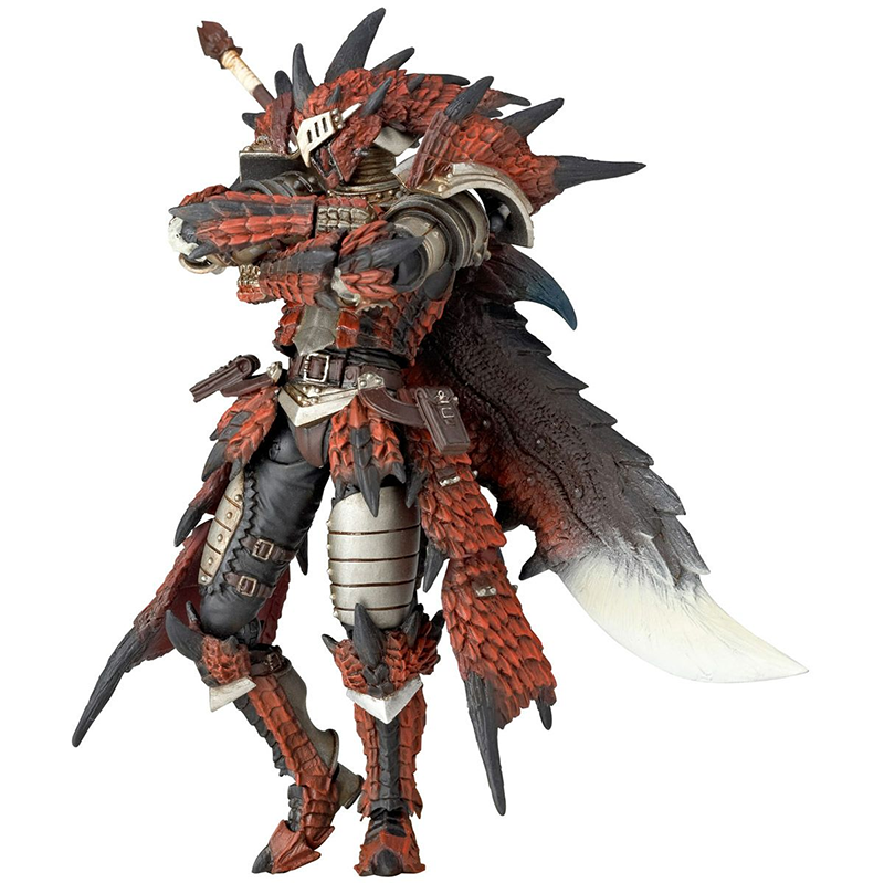 17cm Monster Hunter Jinou/Rathalos Anime Figure Revoltech Yamaguchi Action Figure Hunter Swordsman Figurine Adult Model Doll Toy