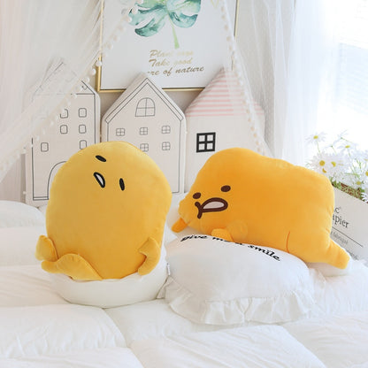 Sanrio Kawaii Gudetama Cartoon Plush Doll Children&#39;s Doll Plush Toy Sofa Backrest Throw Pillow Home Decor Surprise Birthday Gift