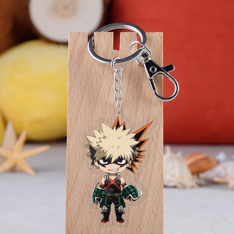 Keychain Anime Character My Hero Academia Deku Acrylic Keyring Japanese Cartoon Bag Handbag Gift For Student Comic Fans