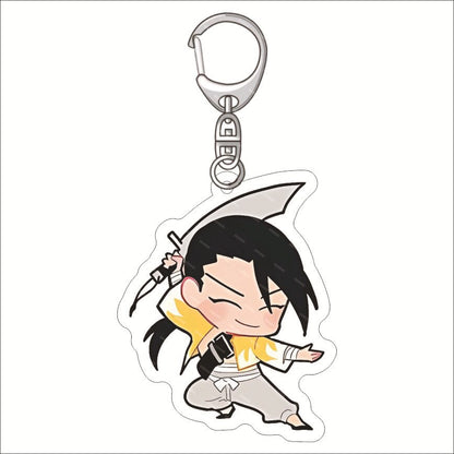 KeyChain Men Fullmetal Alchemist Key Chain Women Acrylic Key Ring Edward Elric Alphonse Pendant Winry Rockbell Party Kids Gift