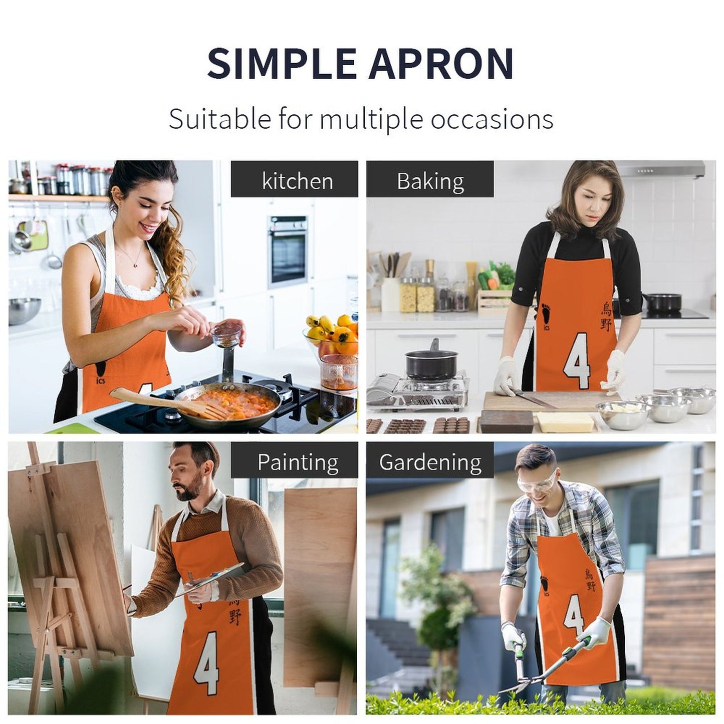 Haikyuu !! Yu Nishinoya Karasuno Jersey Apron Barber