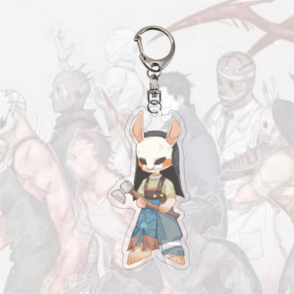 Game Dead by Daylight Gothic Figures Pendant Key Chain The Huntress Trapper Wraith Hillbilly Anime Theme Acrylic Metal Keychain