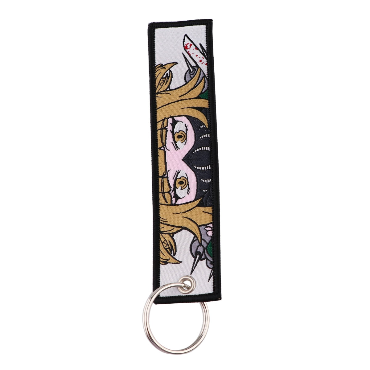 My Hero Academia Anime Key Chain for Men Key Fobs Holder Embroidery Key Ring Key Tag for Motorcycles and Cars Accessories