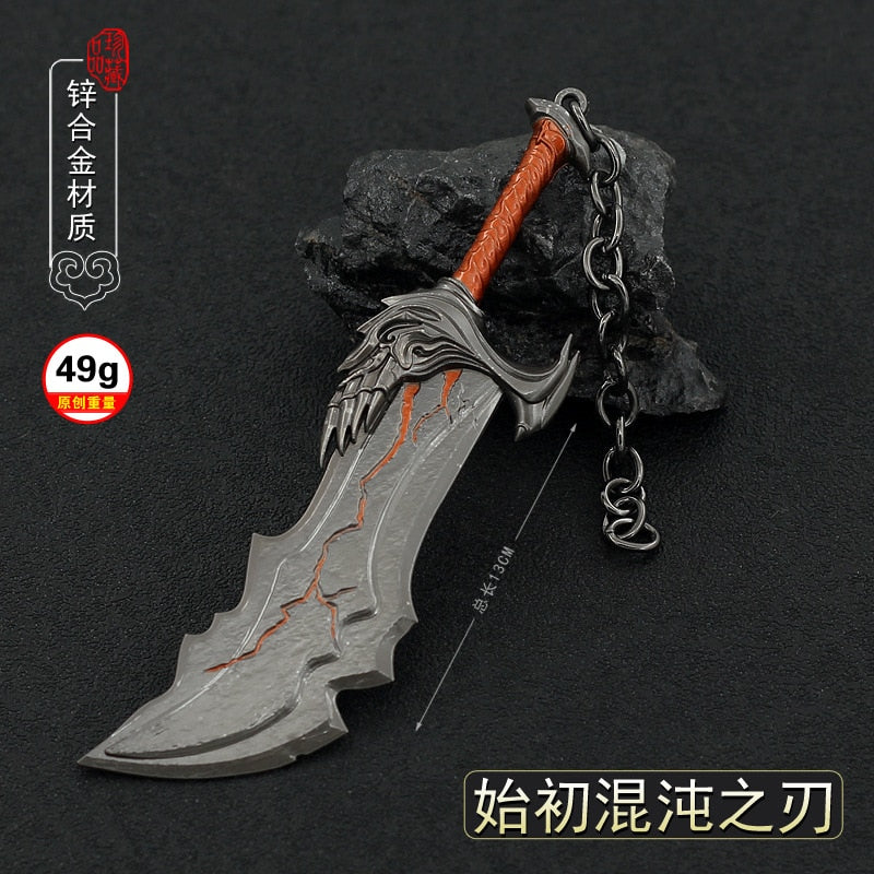 God of War Alloy Game Peripherals Models Pendant Anime Kratos Weapon Metal Replica Miniature Decoration Blade of Chaos Ornaments