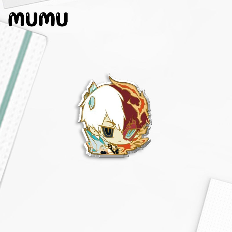 2022 New Anime My Hero Academia Lapel Pin Cute Deku Todoroki Acrylic Brooches Handmade Epoxy Jewelry Shirt Bag Badge