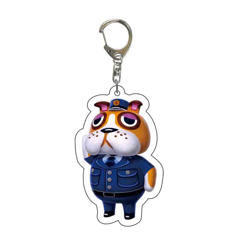 Game Animal Crossing Keychain Cartoon Animal Shaped Acrylic Pendant Keyring Fan Gift