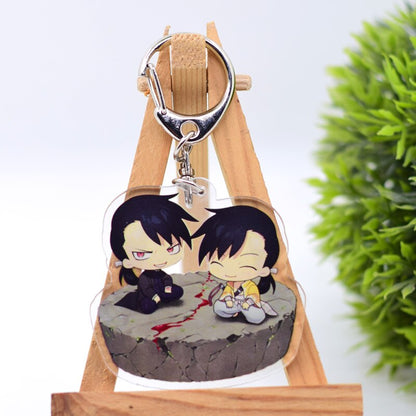 Fullmetal Alchemist Keychain 9 Styles Double Sided Acrylic Cartoon Key Chain Pendant Anime Accessories Keyring Hot Sale