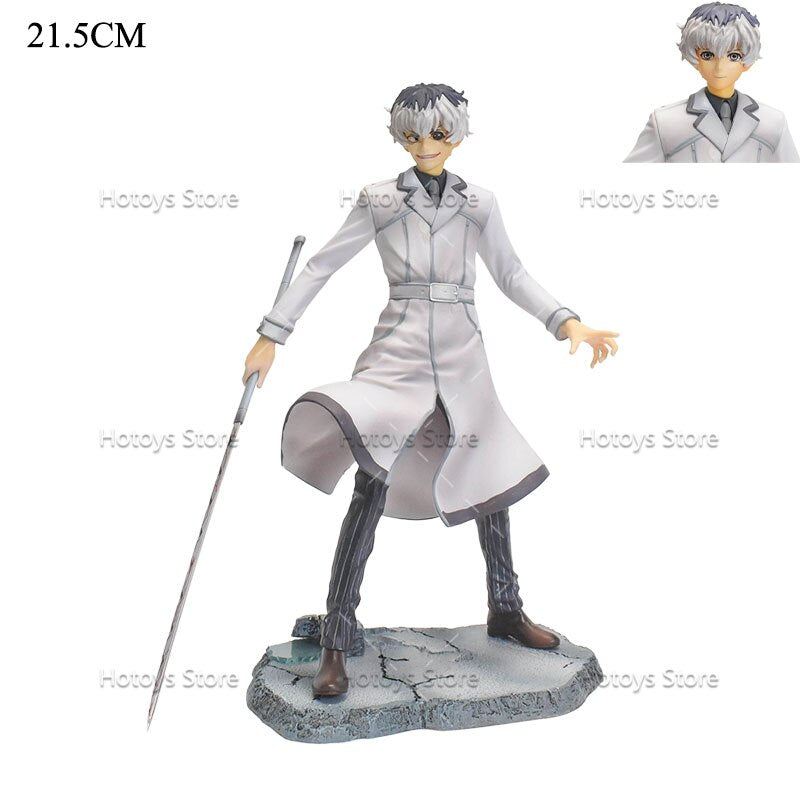 22-24cm Tokyo Ghoul Figure Touka Kirishima Dolls Action Figures Kaneki Ken Two Heads Awakening Figurine Model Toys Birthday Gift