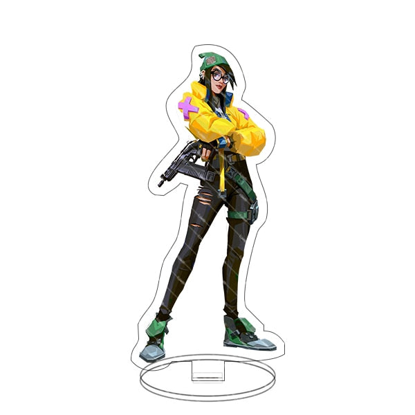 Game Figure Valorant Sage Killjoy Jett Sova Cypher Salvia Acrylic Stand Model Plate Desk Decor Standing Sign Figures Fans Gifts