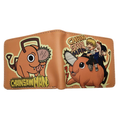 Anime Chainsaw Man Cute Cartoon Comics Purse Student Wallet Credit Card Holder