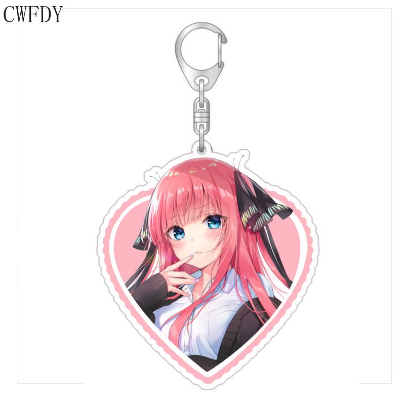 The Quintessential Quintuplets Keychain Anime Figure Nakano Ichika Nino Miku Yotsuba Itsuki Cartoon Acrylic Key Chain For Friend