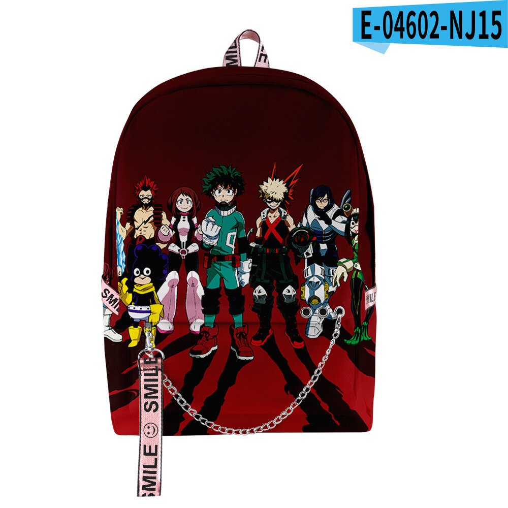 Fashion Novelty My Hero Academia Student School Bags Unisex 3D Print Oxford Waterproof Notebook multifunction Travel Backpacks