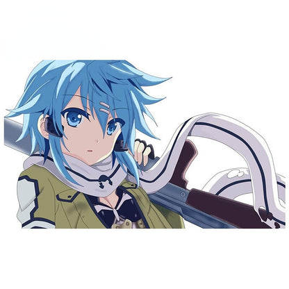 FUYOOHI Play Stickers for Sword Art Online Sexy Green Girl PVC Car Stickers Bumper Scratch-Proof Refrigerator Decal Decoration