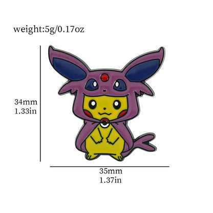 Pokemon Pikachu Anime Metal Enamel Brooch Badges on Backpack Clothing Lapel  jackets Jeans Accessories Jewelry Decoration Gift