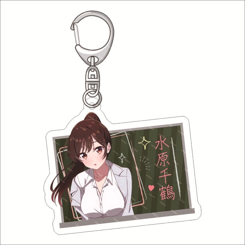 Rent A Girlfriend Keychain Anime Ichinose Chizuru Nanami Mami Sarashina Ruka Sakurasawa Sumi Cute Mold Acrylic Keyrings Jewelry