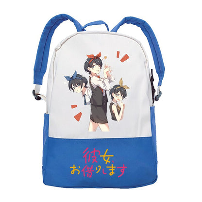 Anime Rent A Girlfriend Manga Kanojo Okarishimasu Patchwork Casual Kawaii Shoulder Schoolbag Backpacks