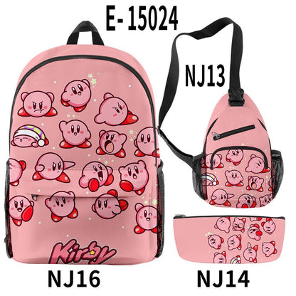 2023 NEW Anime Star Kabi Kirby Coin Purse 3D Children School Bags Kids Backpacks Kindergarten Chest Bag Crossbody Backpack