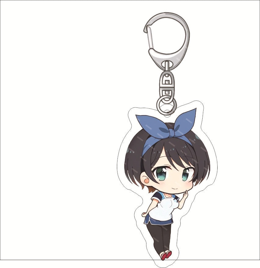 Rent A Girlfriend Keychain Anime Ichinose Chizuru Nanami Mami Sarashina Ruka Sakurasawa Sumi Cute Mold Acrylic Keyrings Jewelry