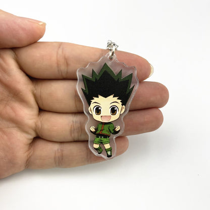 Anime Hunter x Hunter Hisoka Kurapika Killua Zoldyck Key Chain Pendant Cosplay Two-sided Acrylic Keychain Keyring Prop