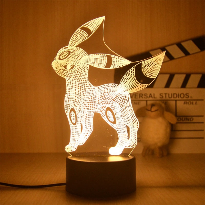 New Pokemon Pikachu Led 3D Night Light Kids Toy Anime Figures Cute Pikachu Bedside Lamp for Children Bedroom Decor Birthday Gift