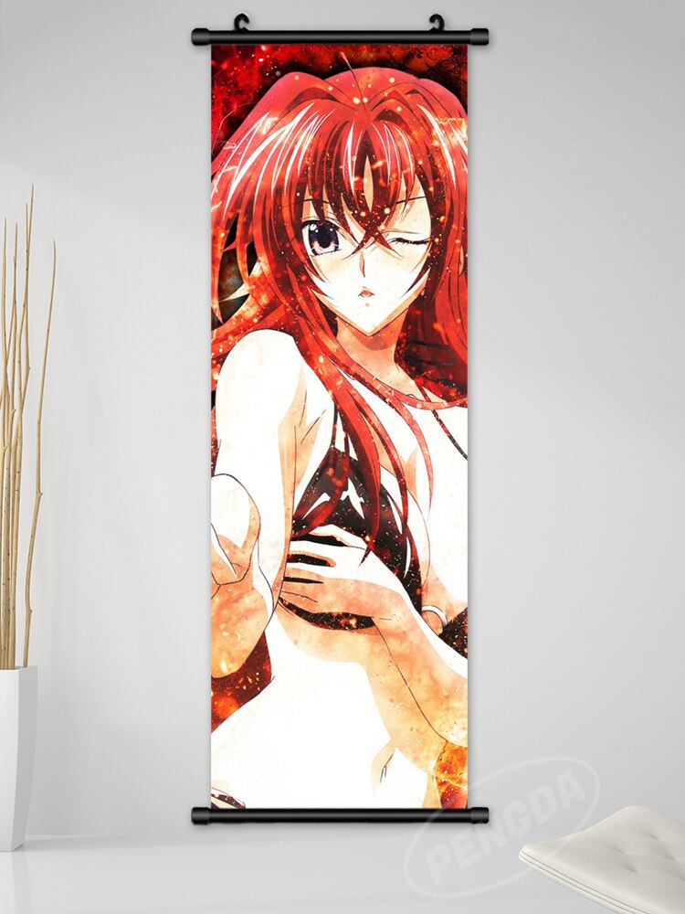 Wall Art Anime Hanging Painting Posters High School DxD Canvas Print Rias Gremory Picture Home Decor Scroll Bedside Background