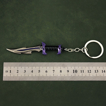 Valorant Knife Weapon Keychain Reaver Karambit Prime Vandal 9cm Samurai Sword Pocketknife Arant Gun Model Gifts Toys for Boys