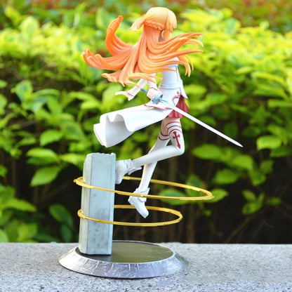 22cm Sword Art Online Anime Figure Asuna Aincrad Action Figure Ordinal Scale - Asuna Figure Collection Model Doll Toys Gift