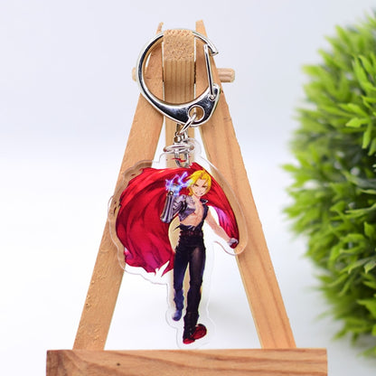 Fullmetal Alchemist Keychain 9 Styles Double Sided Acrylic Cartoon Key Chain Pendant Anime Accessories Keyring Hot Sale