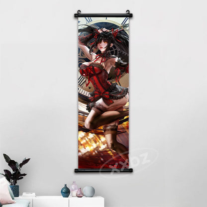 Anime Date A Live Poster Wall Art Canvas Kawaii Princess Pictures Modern Painting Tokisaki Kurumi Hanging Scroll Home Decor Gift