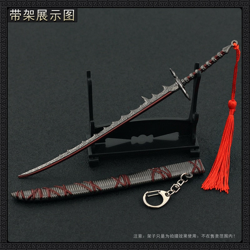 22cm Metal Monster Hunter Rathalos Sword Game Peripheral Weapon Toy For Boy Aldult Desktop Decoration Ornament Craft Collection