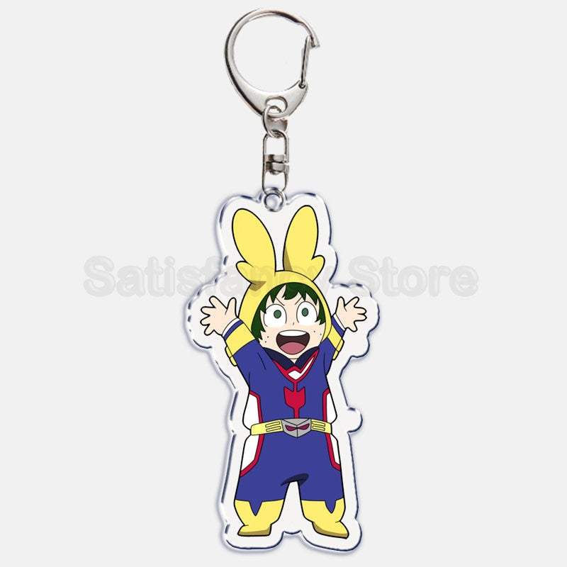 Cute My Hero Academia Anime Keychain Izuku Shouto Midoriya Bakugou Key Chain for Accessories Pendant Key Ring Keychains Gift