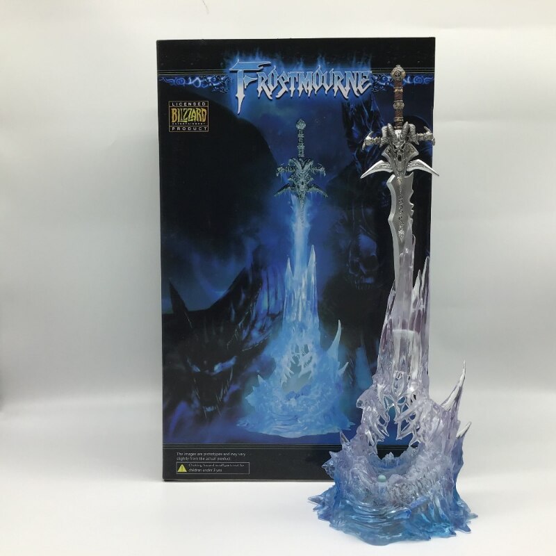 World of Warcraft 25cm Anime Game Action Figure Weapon Frostmourne Katana Sword with LED Lighting Starz PVC Toys Kids Gifts