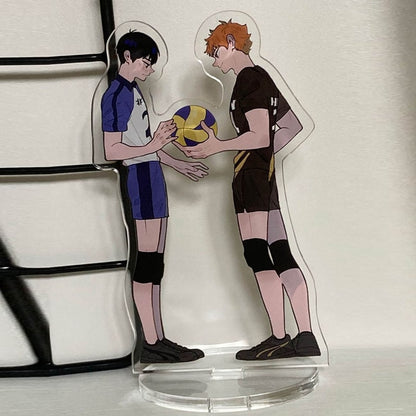 Anime Haikyuu!! Volleyball Boys Figures Acrylic Stand Hinata Shoyo Kageyama Tobio Desk Plate Model Action Decor Ornaments