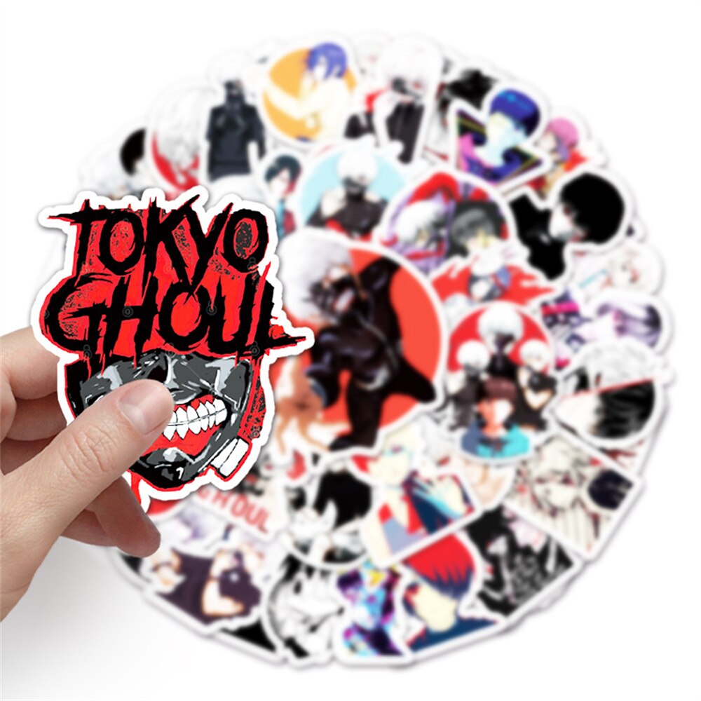 10/30/50/PCS Cartoon Anime Tokyo Ghoul Creative Graffiti Sticker Bike Skateboard Car Helmet Laptop Computer Wholesale