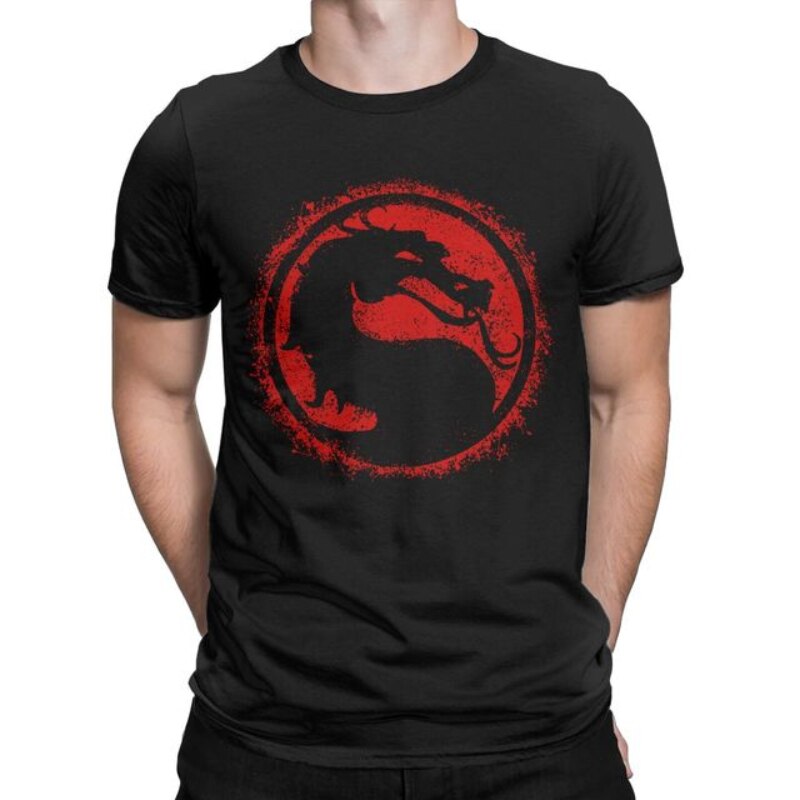 Custom Graphic Tees Tops XS-4XL Mortal Kombat Vintage Logo Adult T Shirt Summer Clothes for Men Clothing Pattern Style