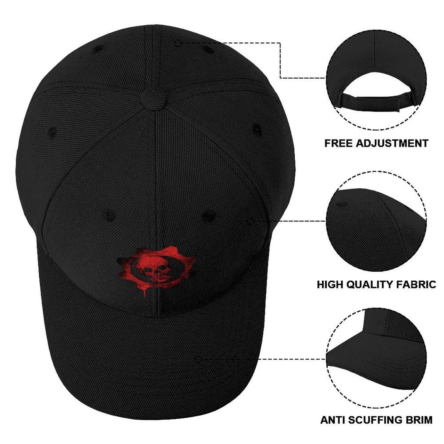 Gears of War 1Cap Baseball Cap New In The Hat Military Cap Man foam party hats Women Hats Men&#39;s