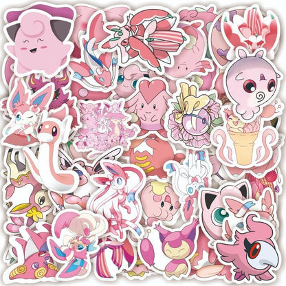 50/100PCS Pokemon Stickers Kids Stickers for Laptop Cute Anime Children's Pack Waterproof Cool Funny Suitcase Skateboard Classic