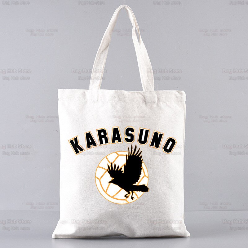 Volleyball Haikyuu!! Shopping Bag Shopper Karasuno High School Jute Bag Shopping Haikyuu Hinata Tote Bag Shoping Reusable Bolsa