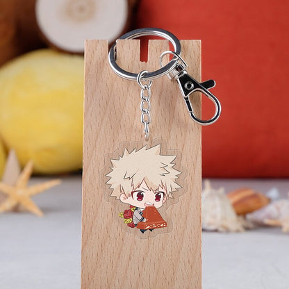 Keychain Anime Character My Hero Academia Deku Acrylic Keyring Japanese Cartoon Bag Handbag Gift For Student Comic Fans