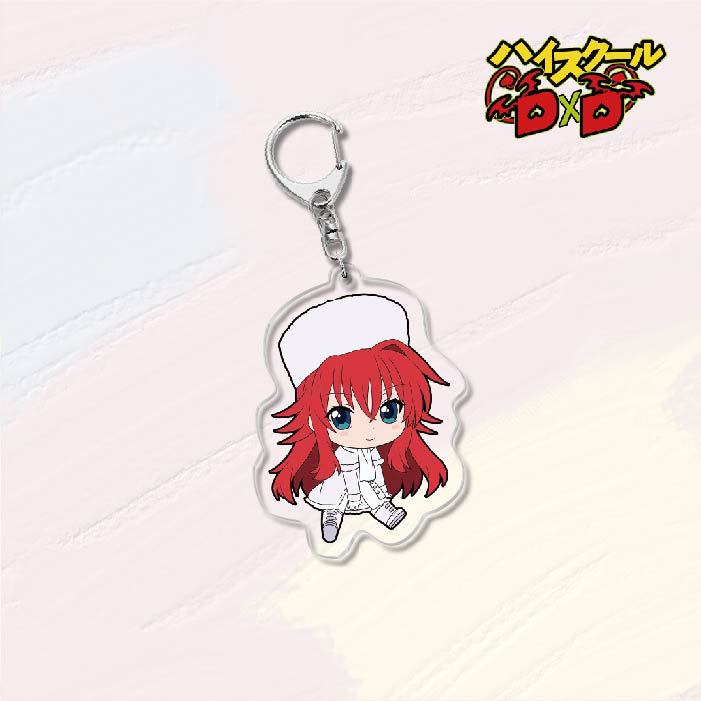 KeyChain Men High School DxD Key Chain Women Acrylic Car Cosplay Japanese Key Ring Rias Gremory Pendant Party Charm Kids Gift