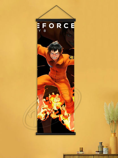 Fire Force Poster Hanging Scrolls Art Mural Shinra Kusakabe Canvas Painting Wall Picture Child Bedroom Home Cuadros Decoration