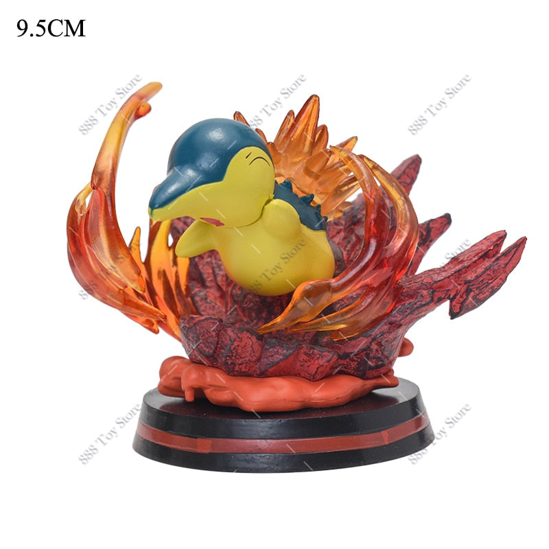 Anime Pokemon Figure Charizard Squirtle Bulbasaur Vulpix Scenes Special Effects Version Figurine Toys PVC Model Collection Dolls