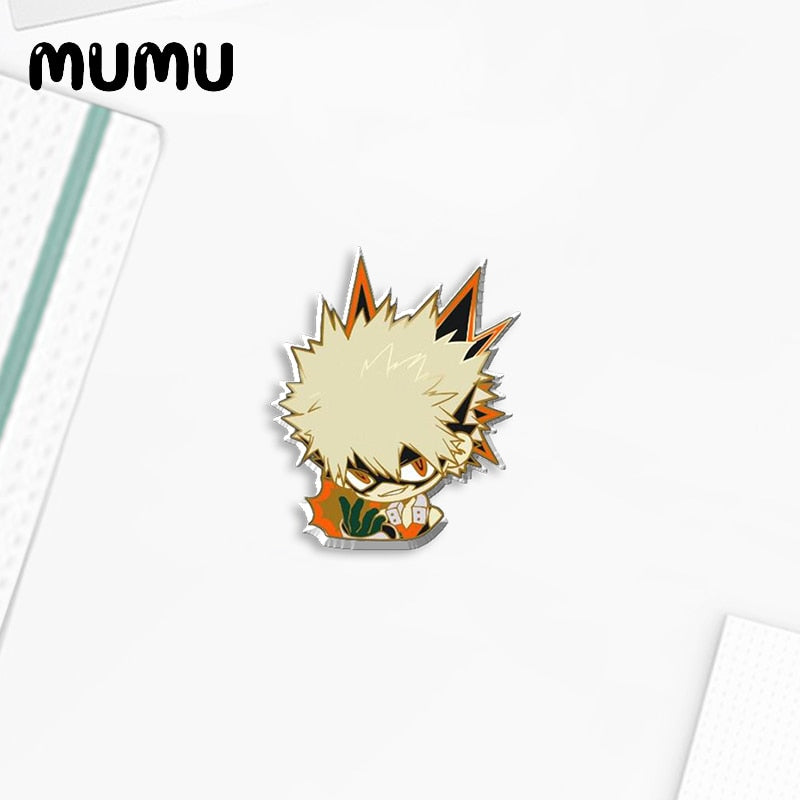 2022 New Anime My Hero Academia Lapel Pin Cute Deku Todoroki Acrylic Brooches Handmade Epoxy Jewelry Shirt Bag Badge