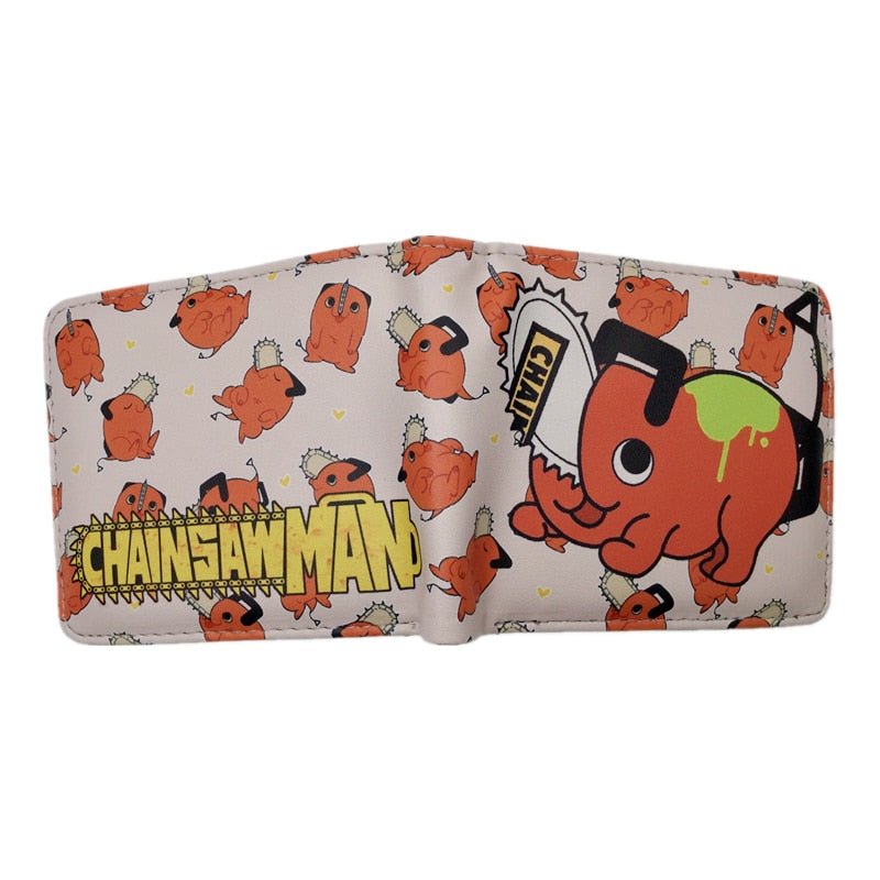 Anime Chainsaw Man Cute Cartoon Comics Purse Student Wallet Credit Card Holder